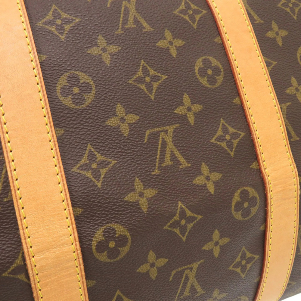 LOUIS VUITTON Authentic Brown Monogram Keepall 55 Boston Bag - Picture 9 of 10
